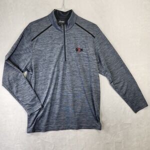 Paragon‎ Mens Quarter Zip Pullover Athletic Shirt LS Blue Heather OTH Size L